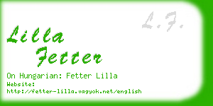 lilla fetter business card